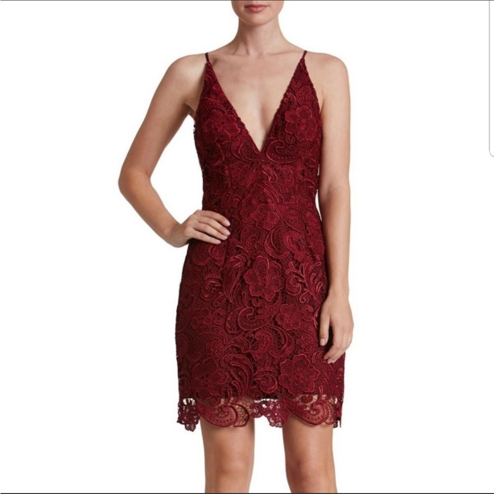 Dress The Population Allie Lace Mini Dress, size XS.  NWT.